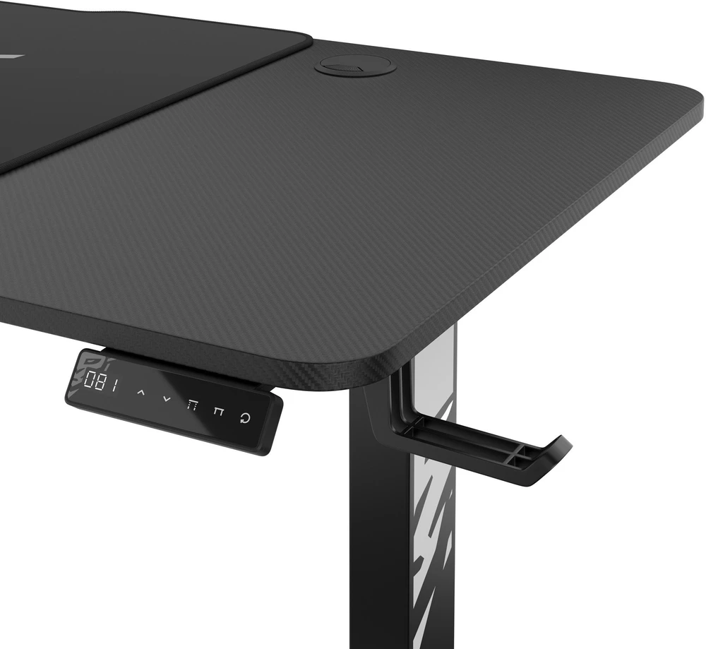 Diablo Chairs Diablo X-Tension 1400 Juodas elektra reguliuojamas Žaidimų Stalas | 1400 x 600 x 1170 mm