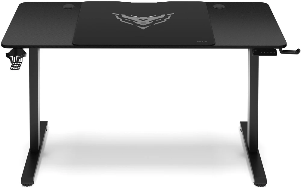 Diablo Chairs Diablo X-Tension 1400 Juodas elektra reguliuojamas Žaidimų Stalas | 1400 x 600 x 1170 mm