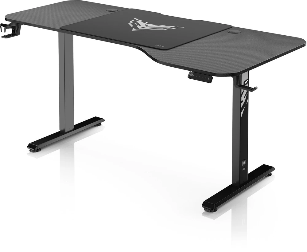 Diablo Chairs Diablo X-Tension 1600 Juodas elektra reguliuojamas Žaidimų Stalas | 1600 x 600 x 1170 mm