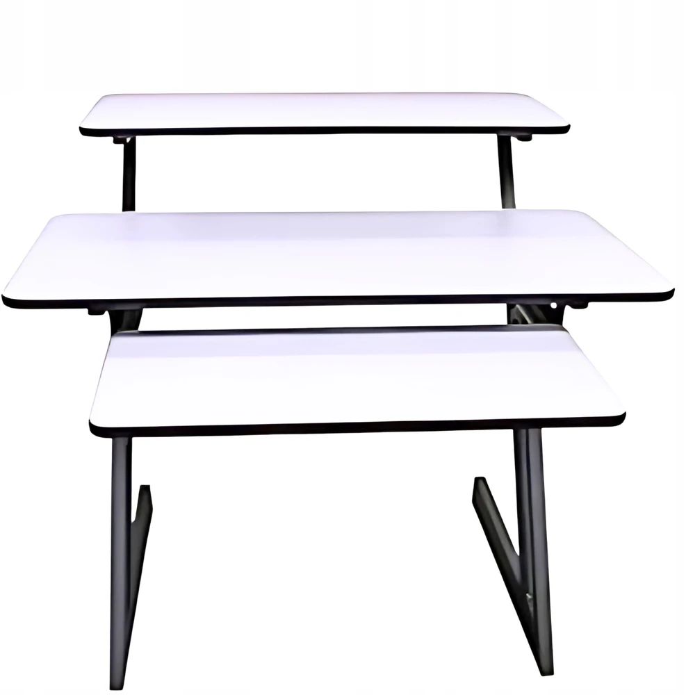 DNA Professional SD3 - Mokymosi stalas su klaviatūros lentyna, 91,4 cm (juodas ir pilkas)