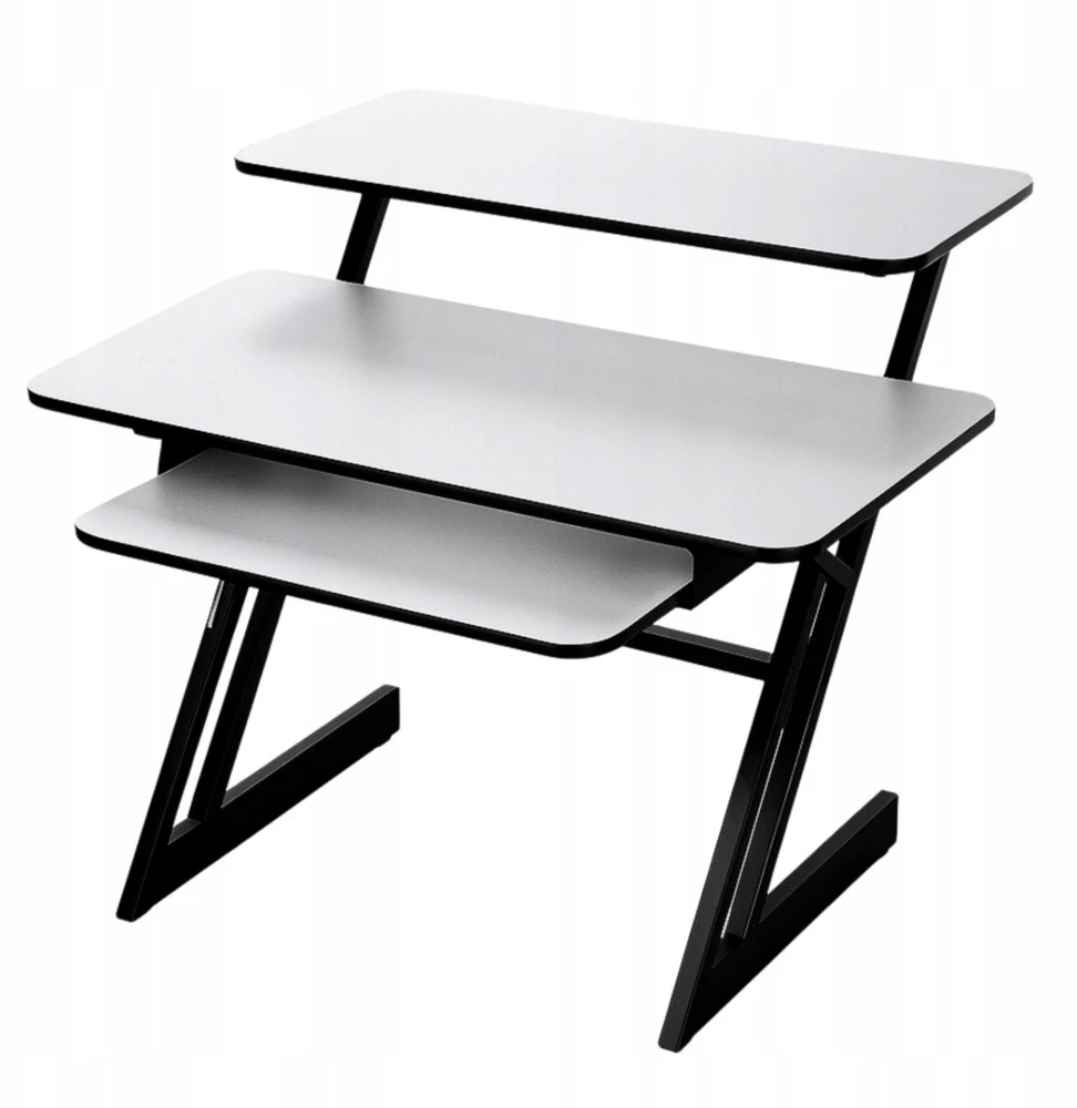 DNA Professional SD3 - Mokymosi stalas su klaviatūros lentyna, 91,4 cm (juodas ir pilkas)