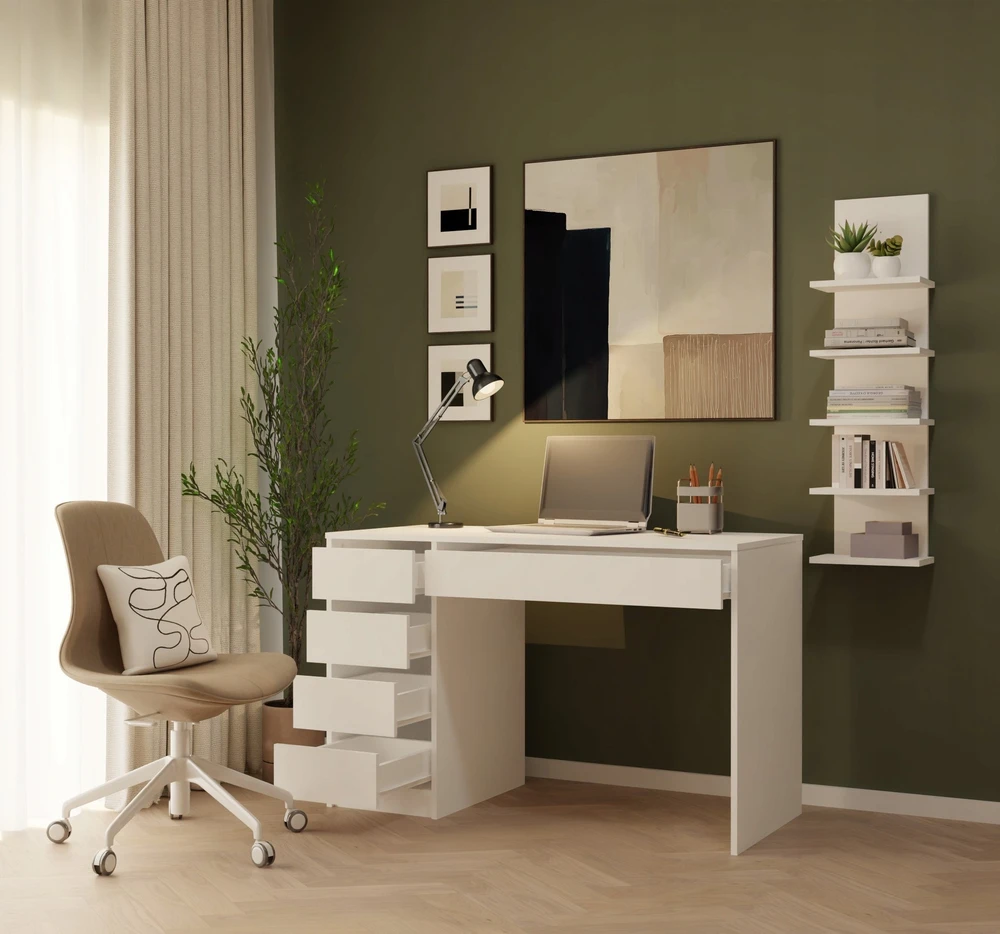 Duronic Arto rašomasis stalas Baltas 120 cm x 55 cm