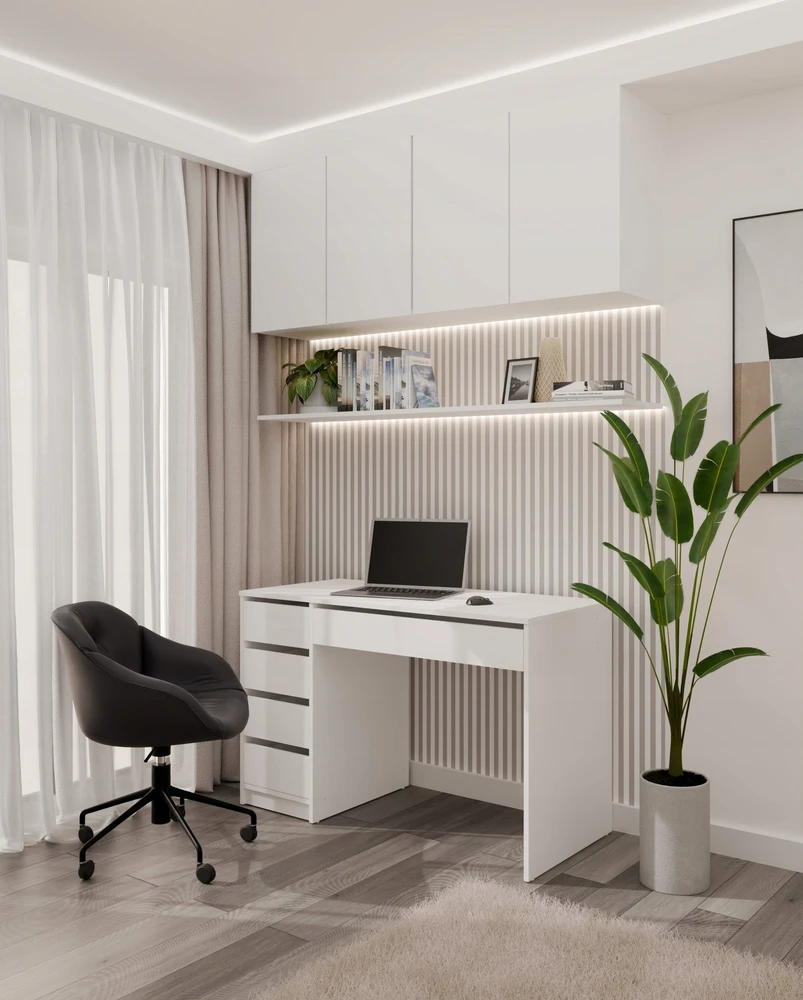 Duronic Arto rašomasis stalas Baltas 120 cm x 55 cm