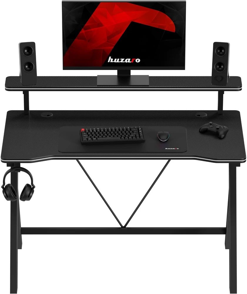 Žaidimų stalas Huzaro Hero 1.9, juodos spalvos