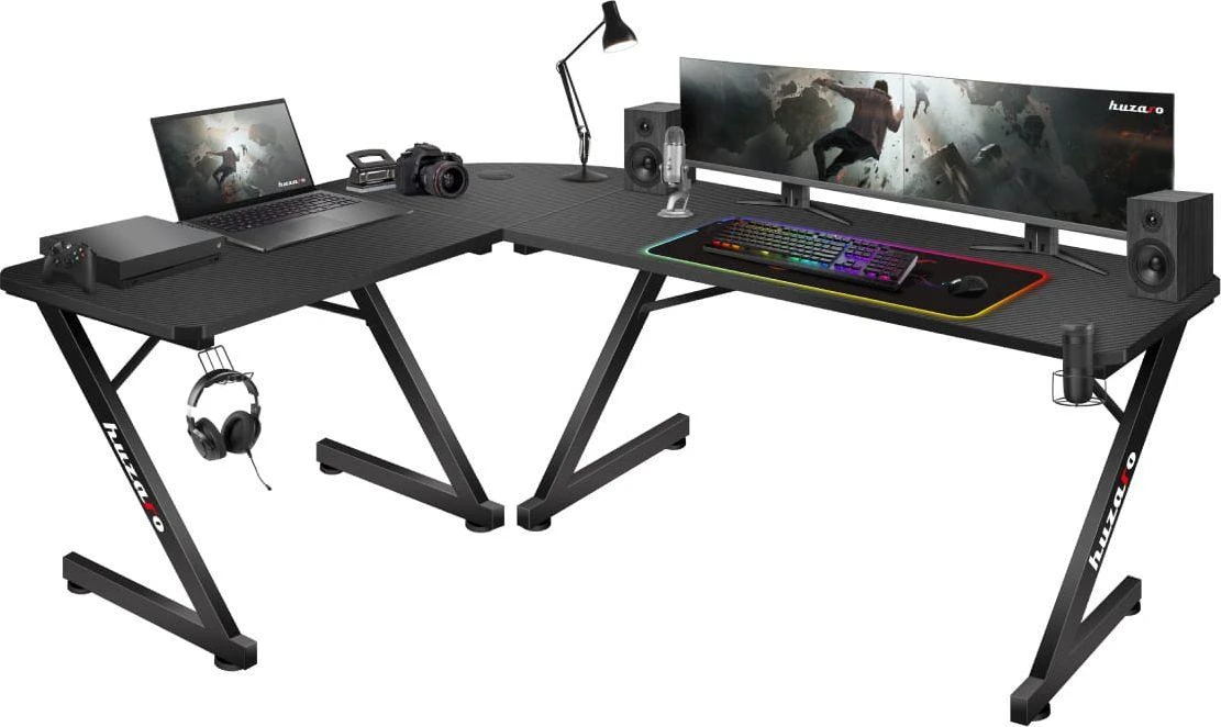 Kampinis žaidimų stalas Huzaro Hero 7.0, Juodas