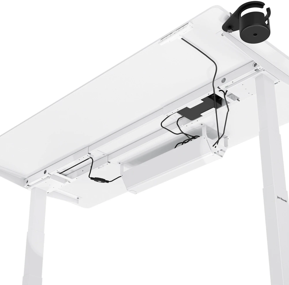 Stalviršio Jan Nowak Elektrinis reguliuojamo aukščio ergonomiškas baltas, 1600x800 mm: ARIA (5907367517347)