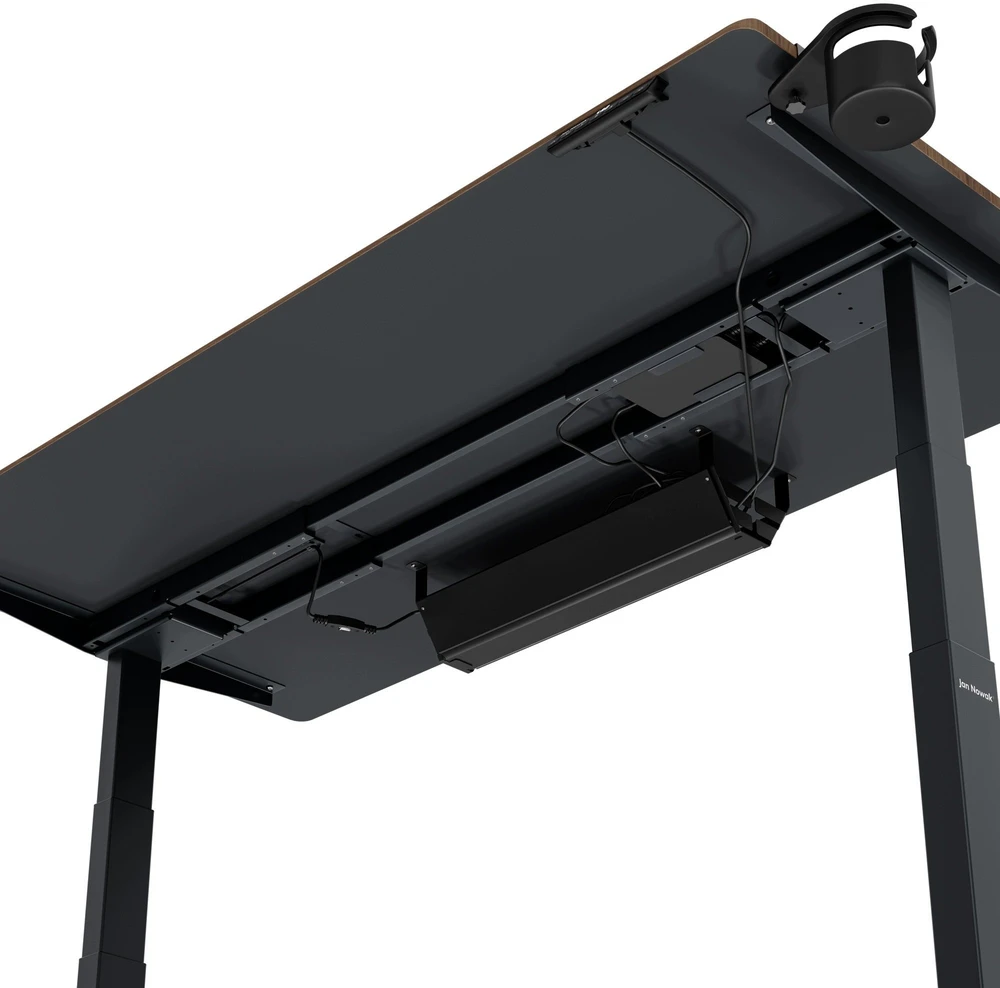Ergonomiškas elektrinis aukštį reguliuojantis biurko antracito/riešuto spalvos, 1600x800 mm: ARIA (5907367517552) Jan Nowak
