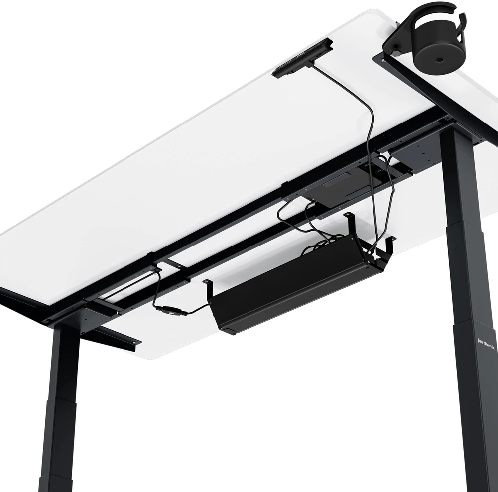 Stalviršis Jan Nowak Elektrinis reguliuojamo aukščio ergonomiškas antracito-baltas, 1600x800 mm: ARIA (5907367517460)