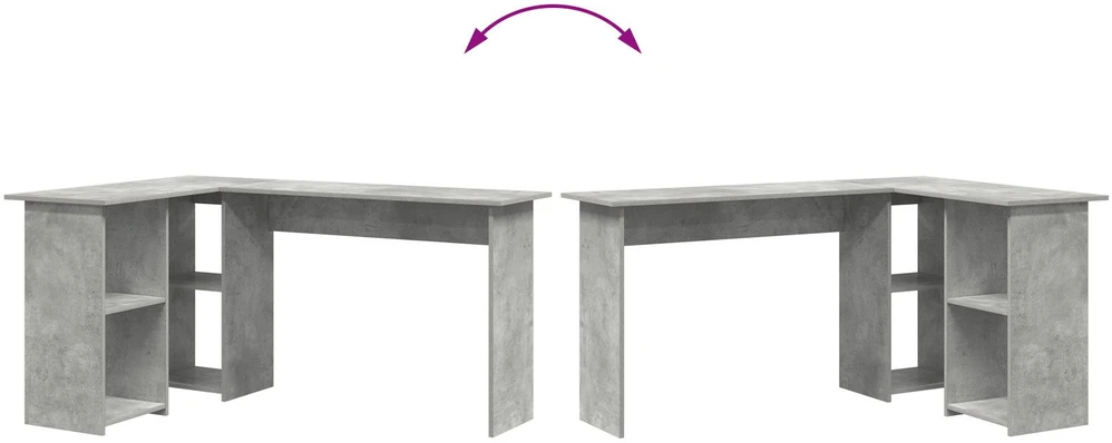 Stalas Betono pilka 142 x 102 x 73 cm Apdirbta mediena