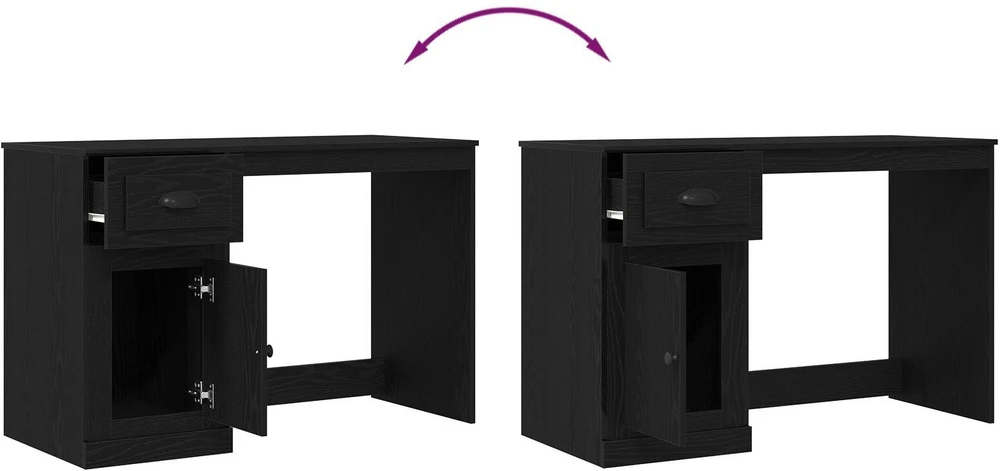 Stalas Juodas ąžuolas 50 x 115 x 75 cm Apdirbta mediena