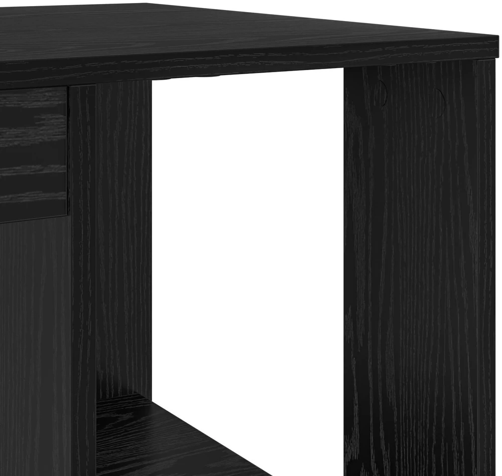 Stalas Juodas ąžuolas Apdirbta mediena 130 x 50.5 x 75 cm