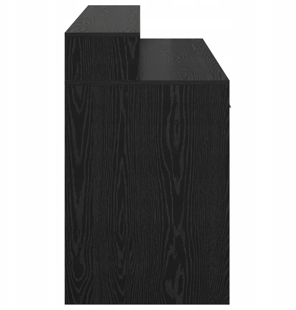 stalas Juodas ąžuolas 140x55x91 cm Inžinerinė mediena
