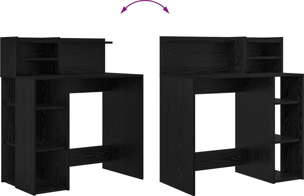 Stalas Juodas ąžuolas Apdirbta mediena 90 x 48 x 101,5 cm