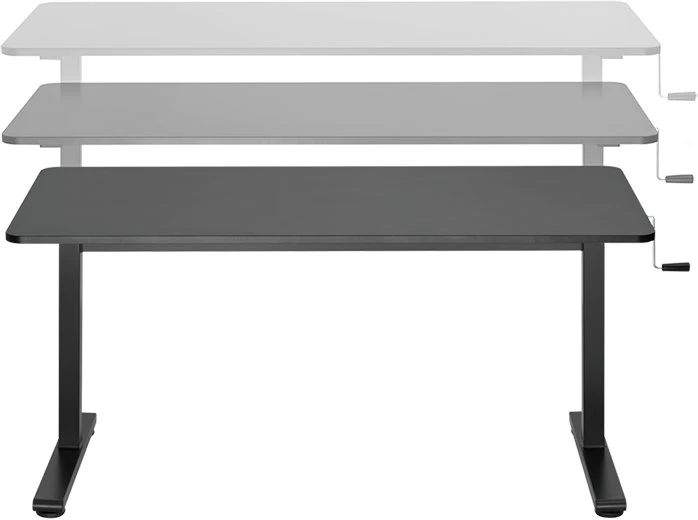 „LogiLink“ rankiniu būdu reguliuojamas reguliuojamo aukščio stalas EO0027 | 70–117 cm | Maksimali apkrova 40 kg | Juodas