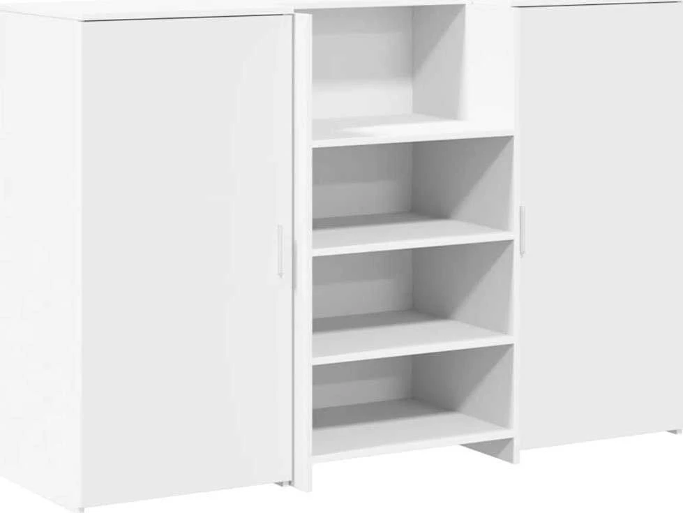 Registratūra, baltos spalvos, 155x50x103,5 cm, apdirbta mediena