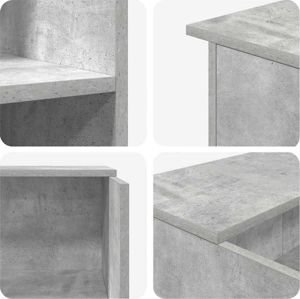 Registratūra, betono pilkas, 100x50x103,5 cm, apdirbta mediena