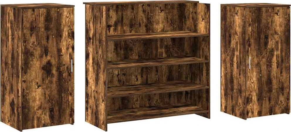 Registratūra, dūminio ąžuolo, 200x50x103,5 cm, apdirbta mediena