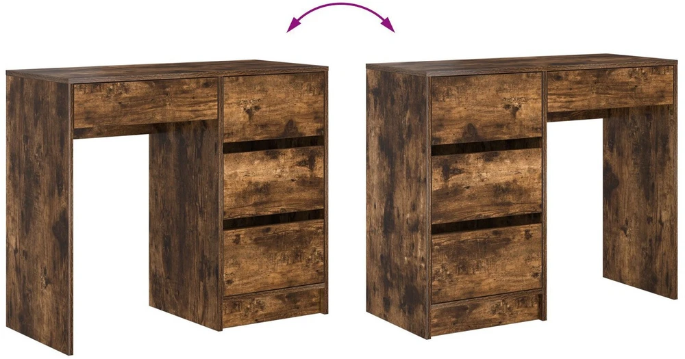Stalas Rūkyta ąžuolas Apdirbta mediena 90 x 37.5 x 75 cm