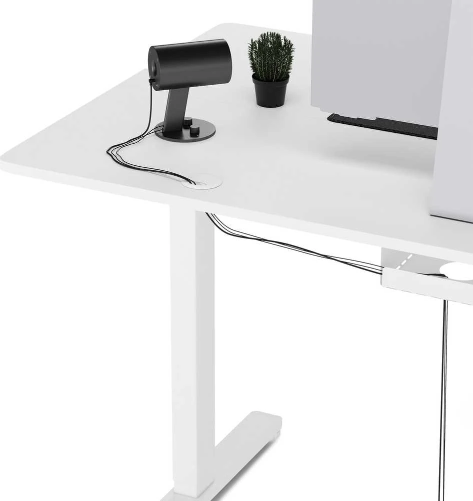 Reguliuojamo aukščio stalas SENSE7 Nojo, 140 cmx70 cm, Baltas