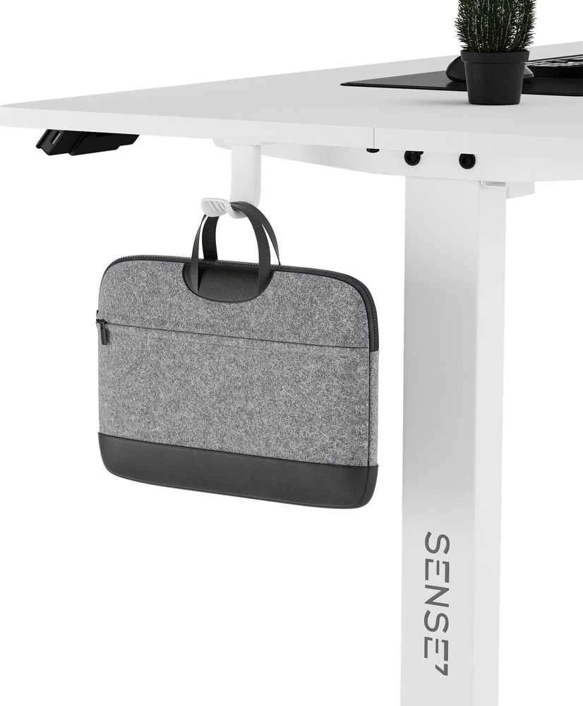 Reguliuojamo aukščio stalas SENSE7 Nojo, 140 cmx70 cm, Baltas