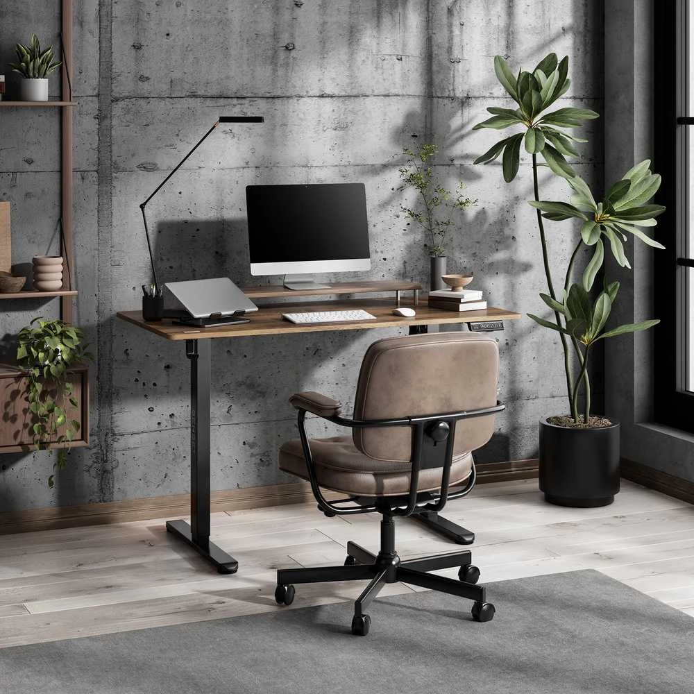 Rašomasis stalas SENSE7 NOJO LIGHT, tamsiai rudas-juodas, 120 × 60 cm