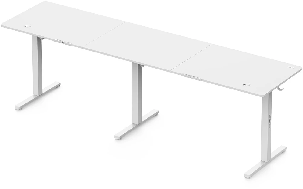 Biurko SENSE7 Nojo Light Corner Balta 160 cm x 140 cm Baltas