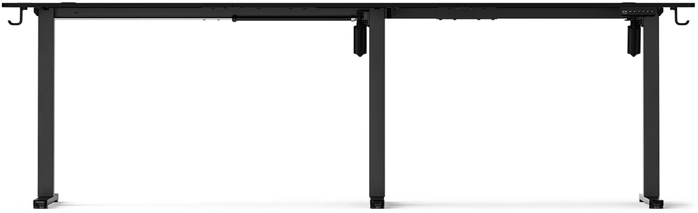 Biurko SENSE7 Nojo Light Corner Juoda 160 cm x 140 cm Juodas