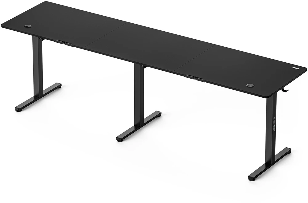 Biurko SENSE7 Nojo Light Corner Juoda 160 cm x 140 cm Juodas