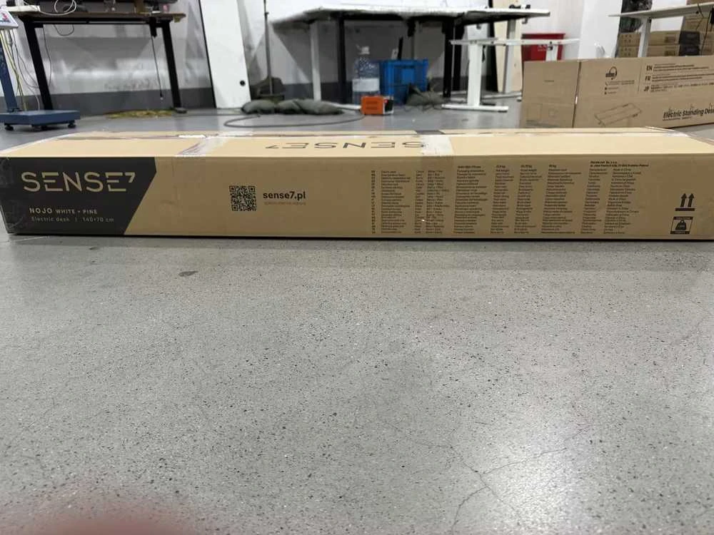 Reguliuojamo aukščio stalas SENSE7 Nojo 140 cmx70 cm, balta/pušies