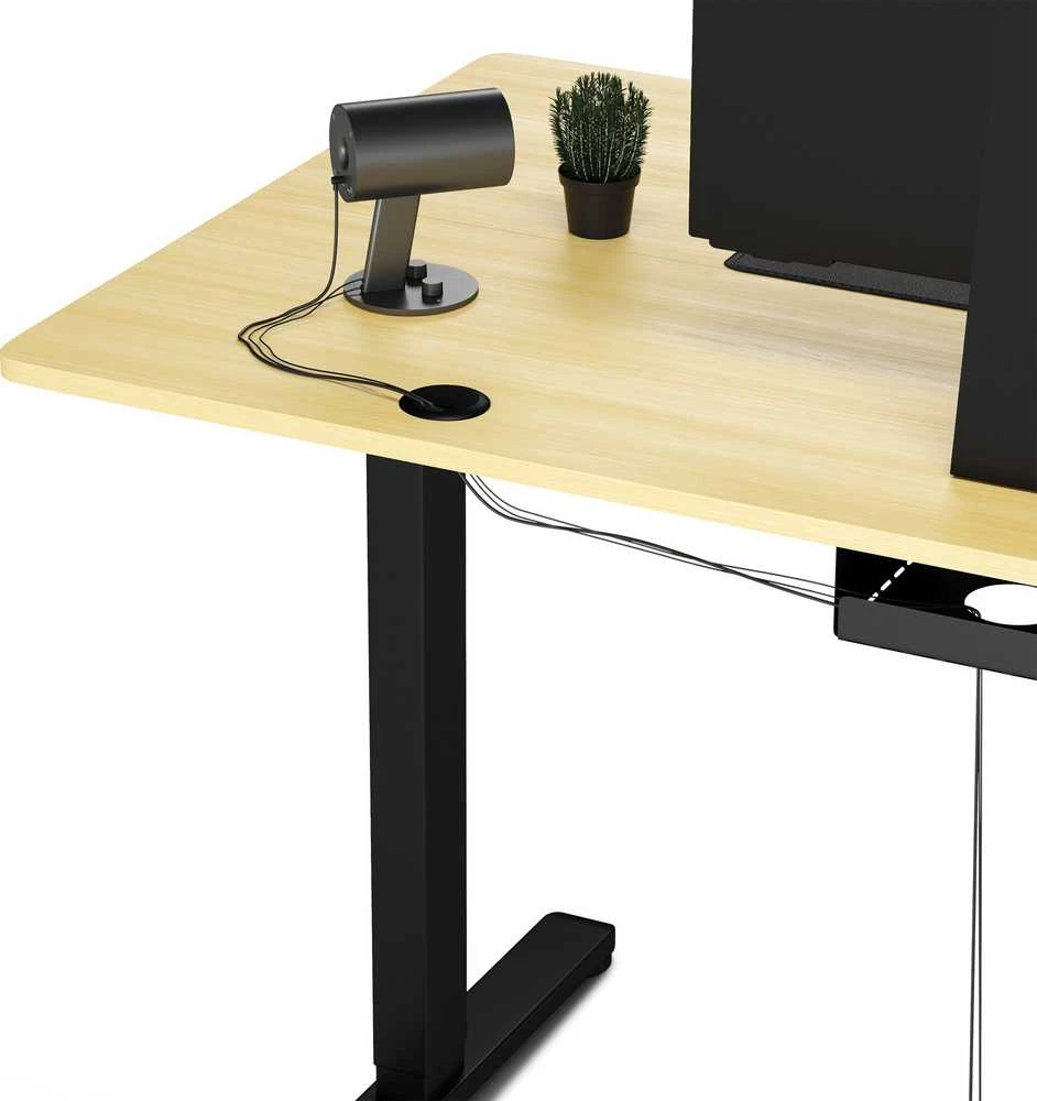 SENSE7 Nojo stalas: laidų organizavimo sistema ir stalviršis