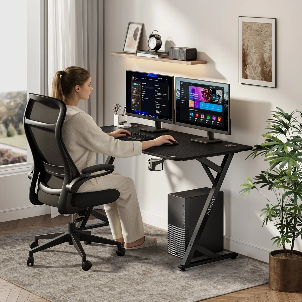 Biurko SENSE7 VAMO juoda 140x70