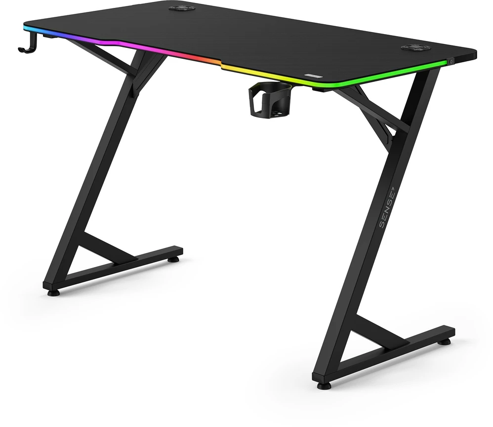 Biurko SENSE7 VOLT RGB juoda 120x60