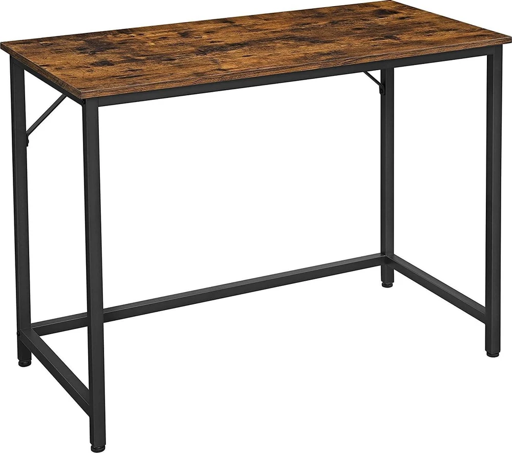 VASAGLE rašomasis stalas, industrinio stiliaus, 100x50x76 cm, metalinė rėmo konstrukcija, LWD41X