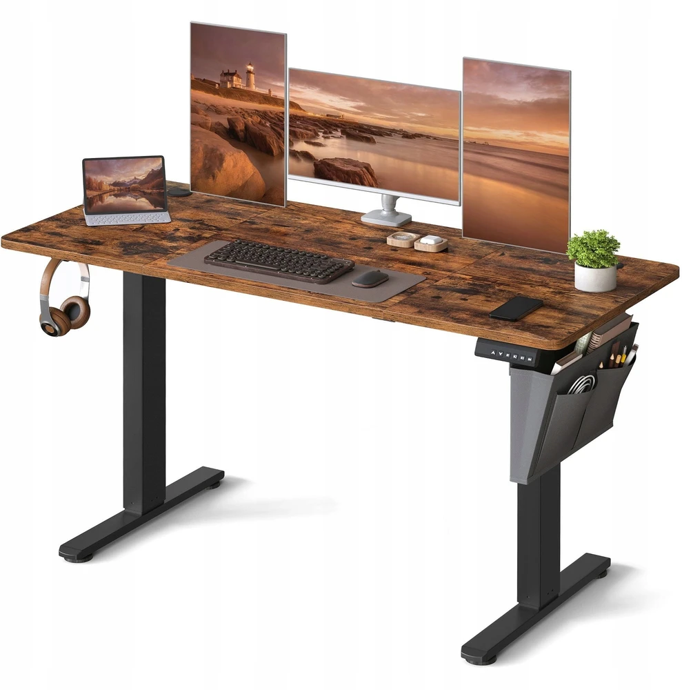 Songmics Reguliuojamo aukščio elektrinis stalas 60 x 140 x (72-120) cm
