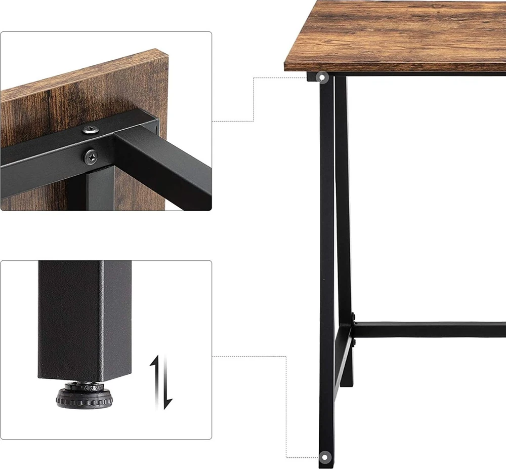 Songmics Pramoninis rašomasis stalas 100 x 50 cm, taupantis erdvę