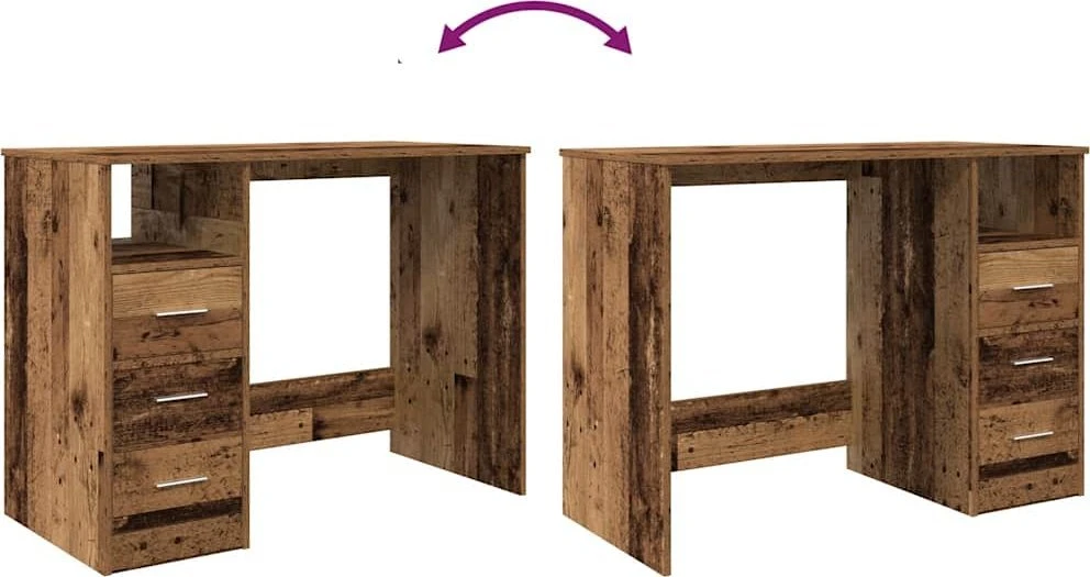 Rašomasis stalas Old Wood 102x50x76 cm Inžinierinė mediena