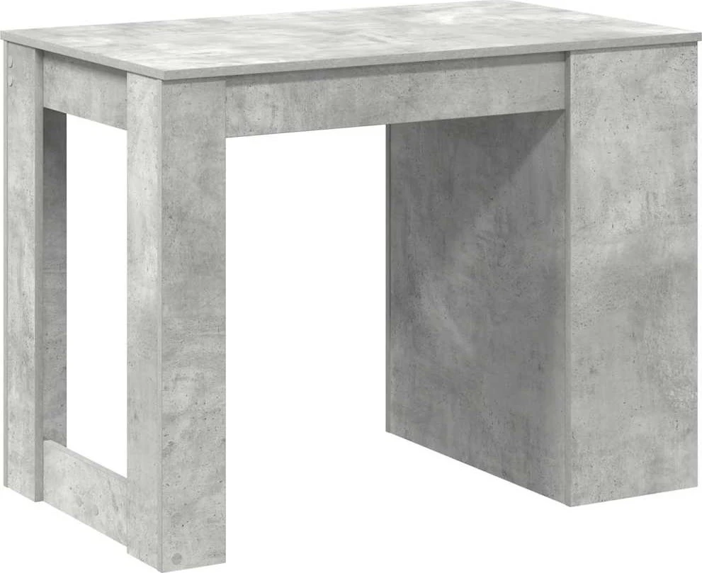 Rašomasis stalas su stalčiumi/lentyna, pilka, 102x62x77,5cm