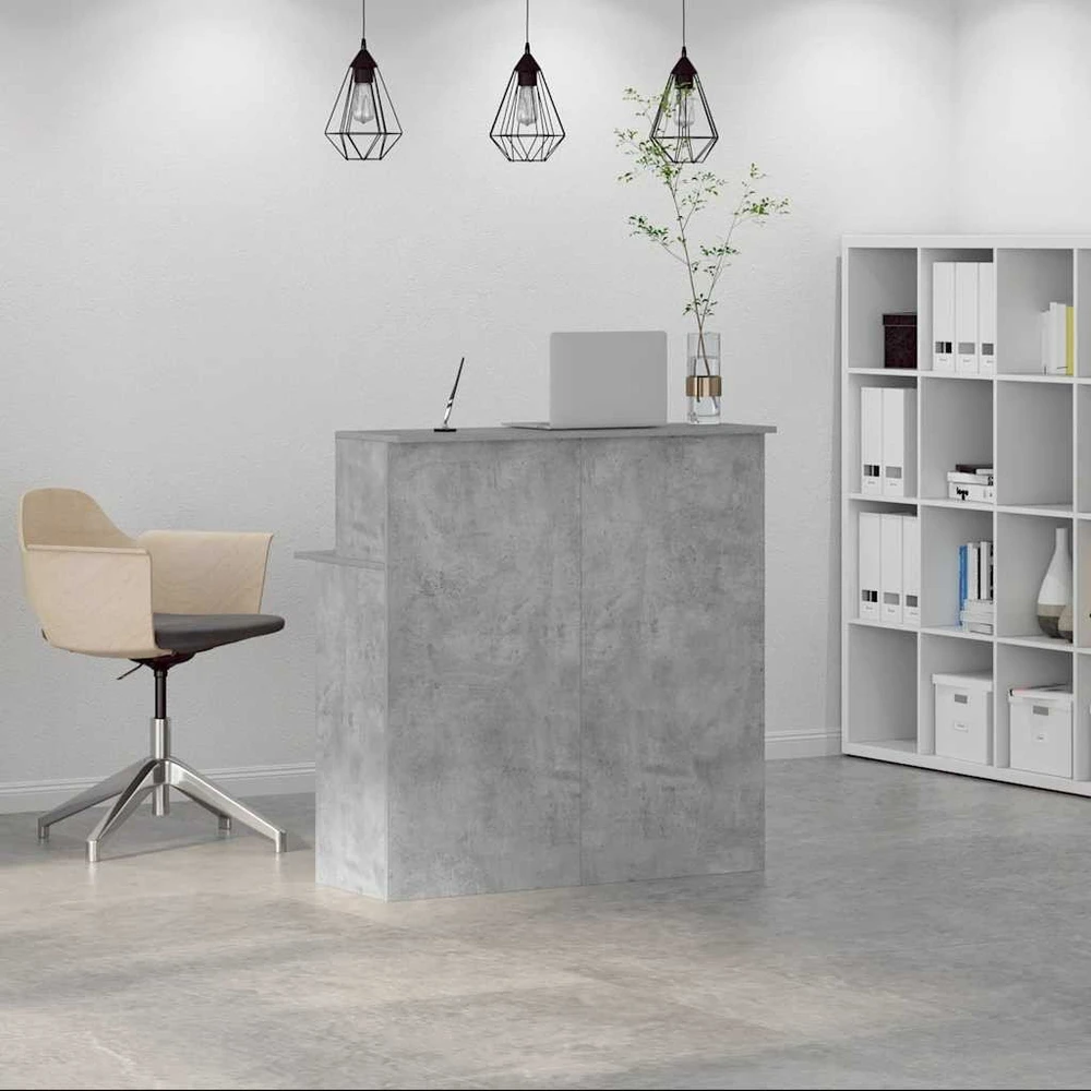 Registratūra, betono pilkas, 100x50x103,5 cm, apdirbta mediena