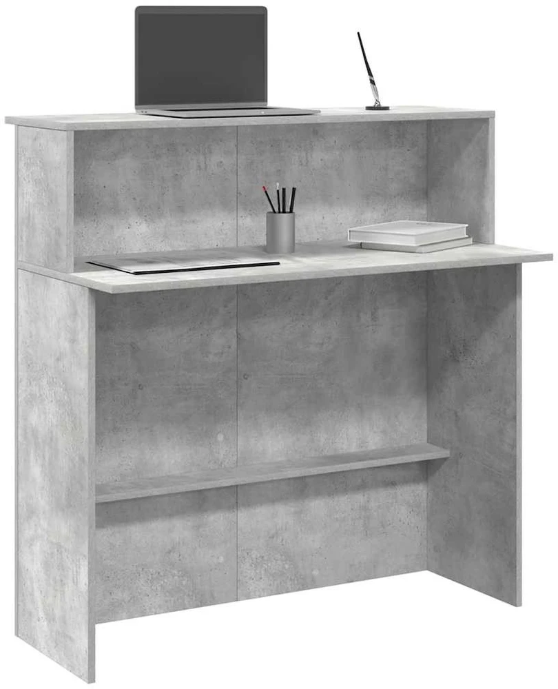 Registratūra, betono pilkas, 100x50x103,5 cm, apdirbta mediena