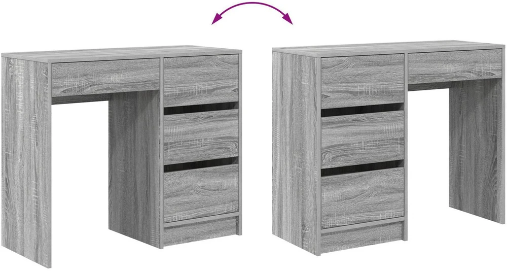 Stalas Pilkas Sonoma Apdirbta mediena 90 x 37.5 x 75 cm