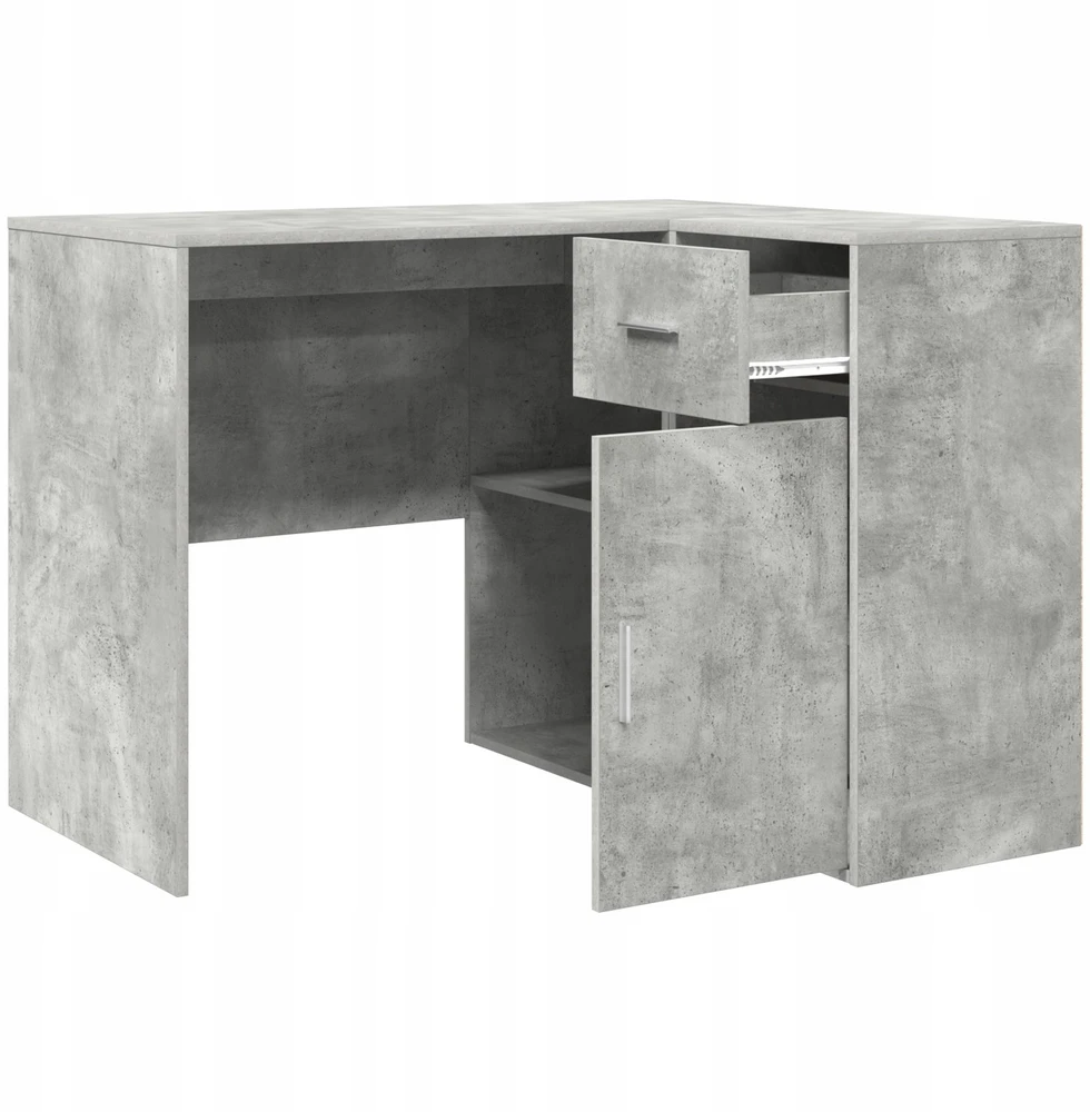 Kampinis rašomasis stalas Betono pilka 102 x 88 x 75 cm
