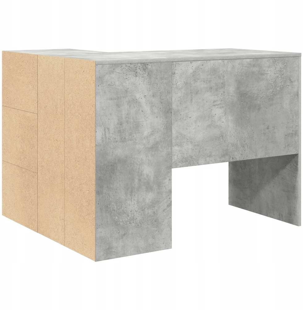 Kampinis rašomasis stalas Betono pilka 102 x 88 x 75 cm