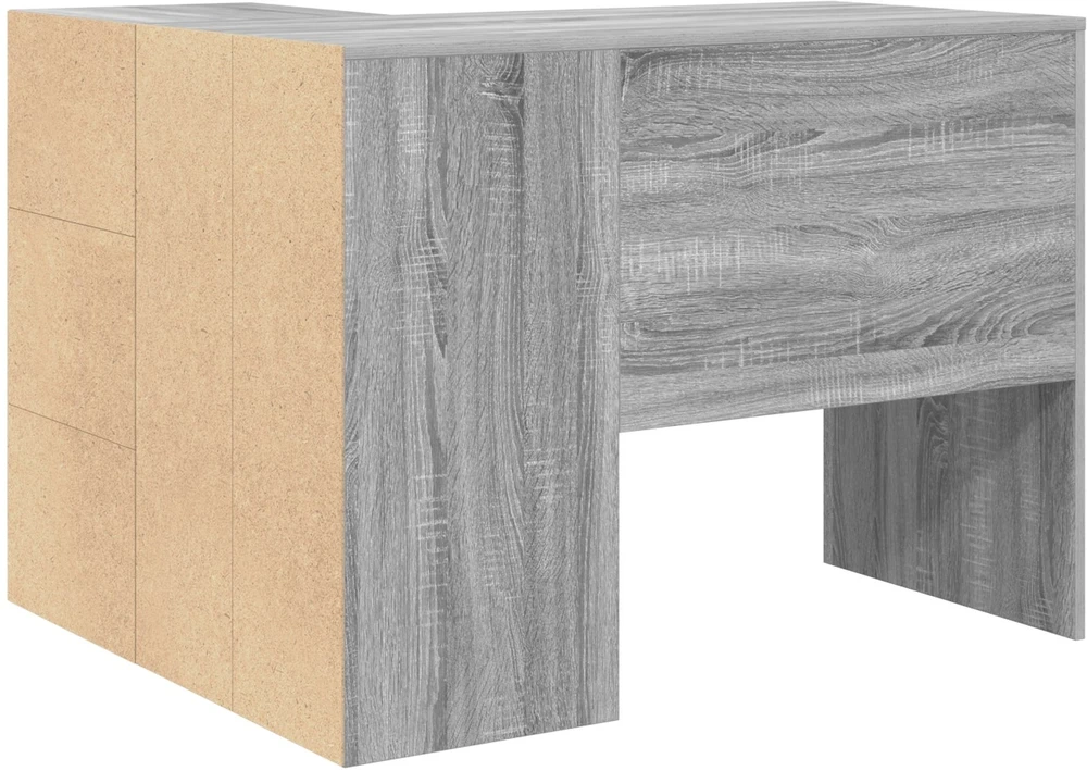 Kampinis rašomasis stalas Pilkas Sonoma 102 x 88 x 75 cm