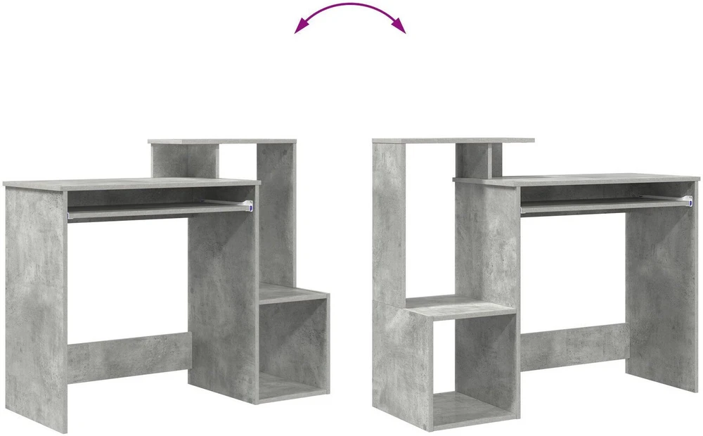 Stalas Betono pilka 106 x 41 x 88.5 cm Apdirbta mediena