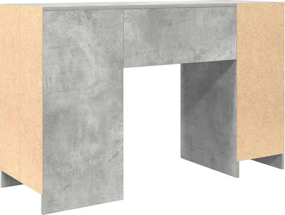 Rašomasis stalas, betono pilkas, 120x42x76 cm, apdirbta mediena
