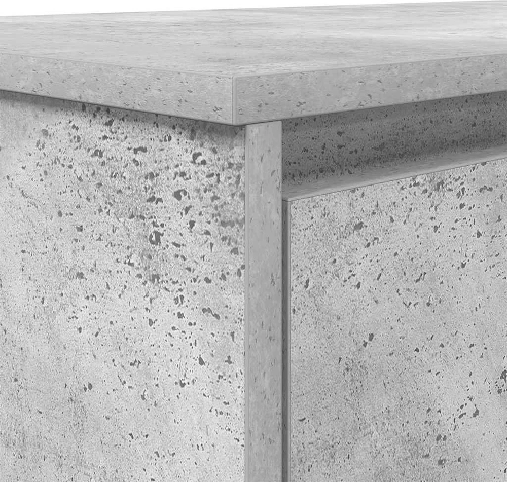 Rašomasis stalas, betono pilkas, 120x42x76 cm, apdirbta mediena