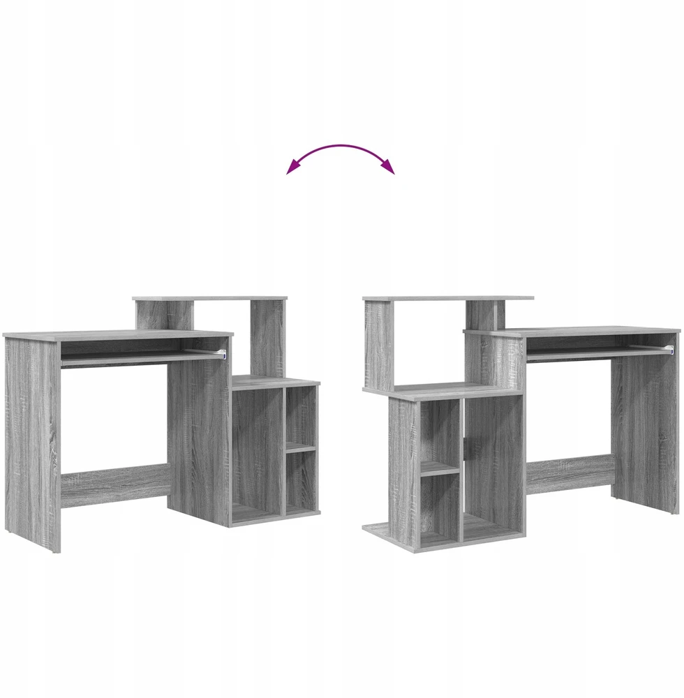 Stalas Pilkas Sonoma 120,5 x 44 x 88,5 cm Apdirbta mediena