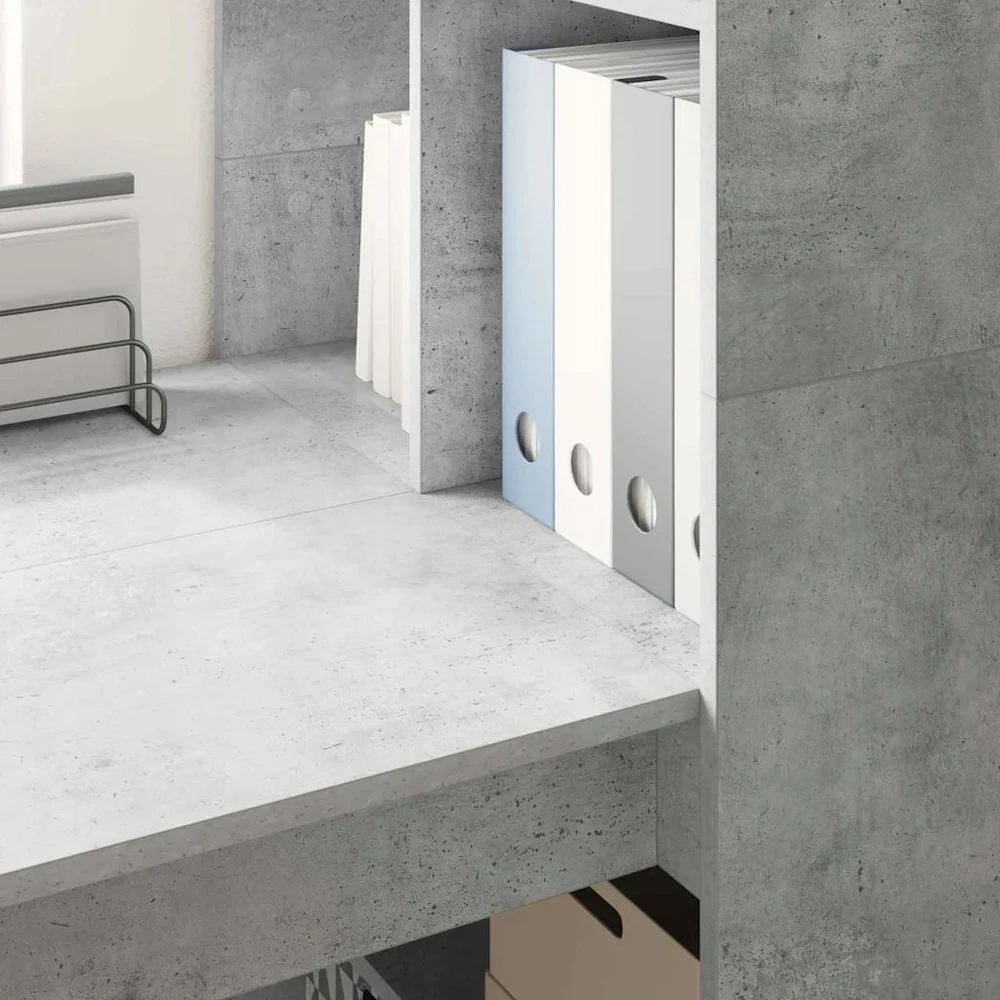 Stalas Betono pilka 122 x 67 x 145 cm Apdirbta mediena