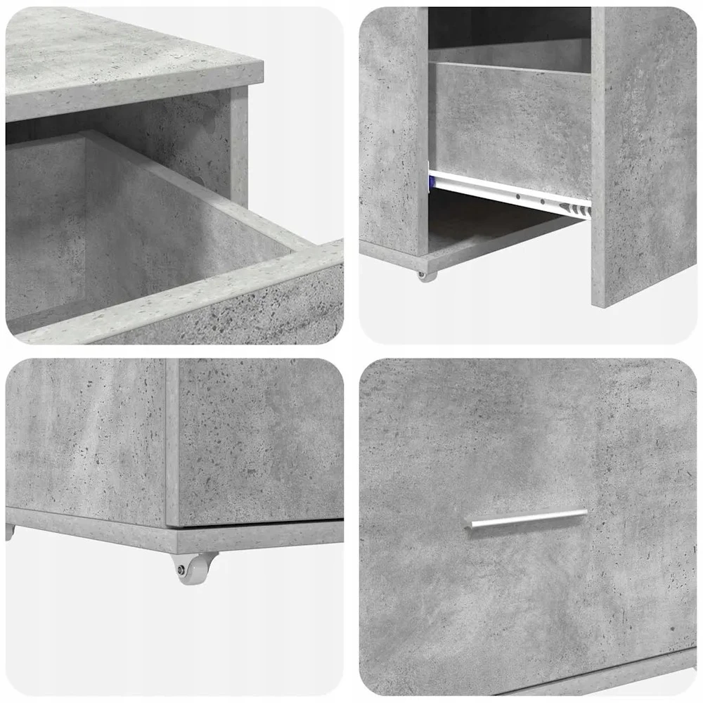 Stalas Betono pilka Apdirbta mediena 131,5 x 50 x 106,5 cm