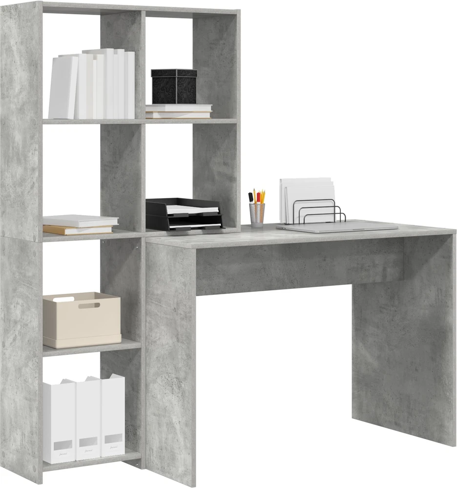 Stalas Betono pilka 138,5 x 55 x 143 cm Apdirbta mediena